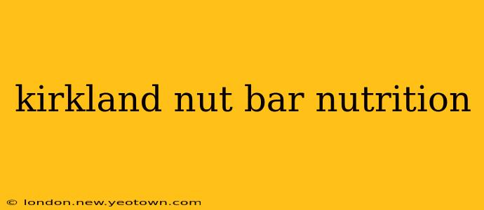 kirkland nut bar nutrition