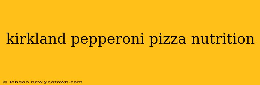 kirkland pepperoni pizza nutrition