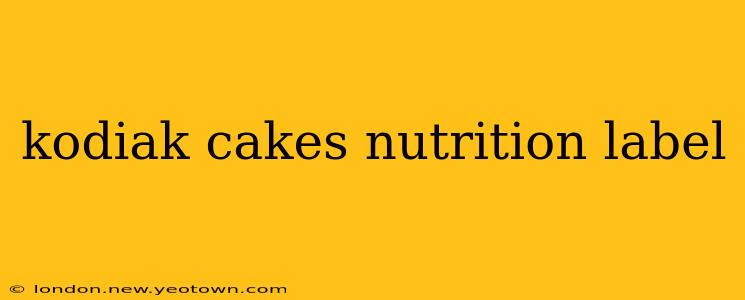 kodiak cakes nutrition label