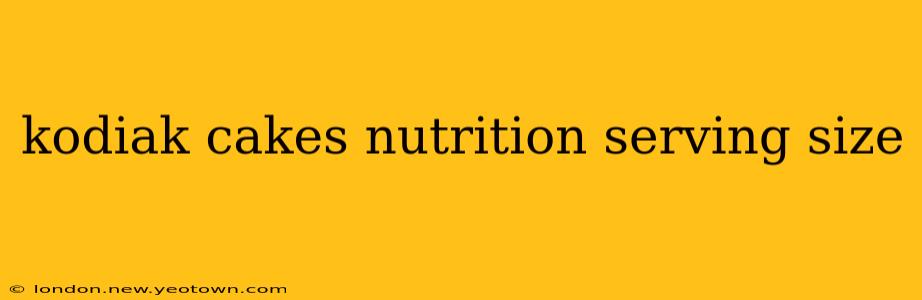 kodiak cakes nutrition serving size