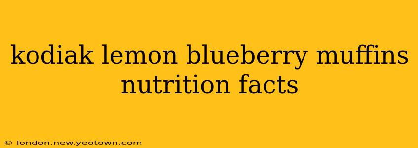 kodiak lemon blueberry muffins nutrition facts