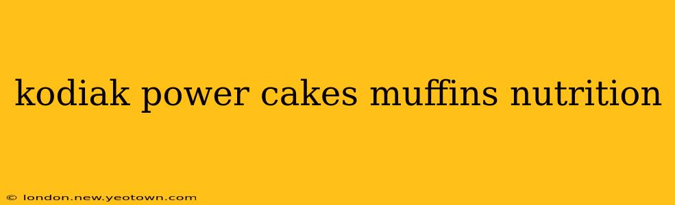 kodiak power cakes muffins nutrition