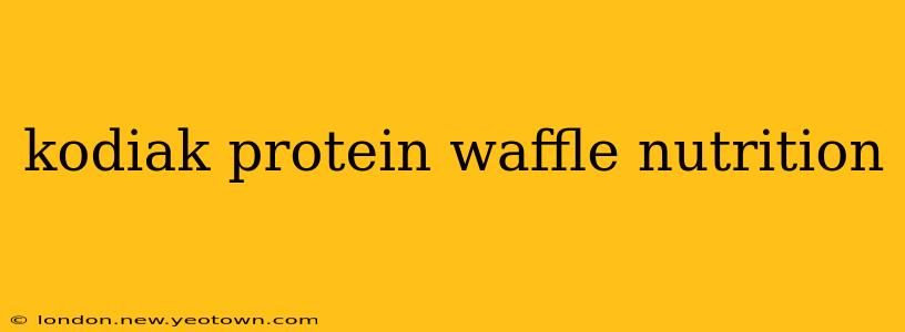 kodiak protein waffle nutrition