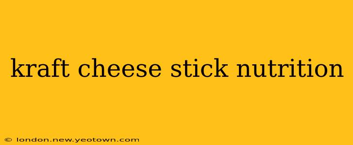 kraft cheese stick nutrition