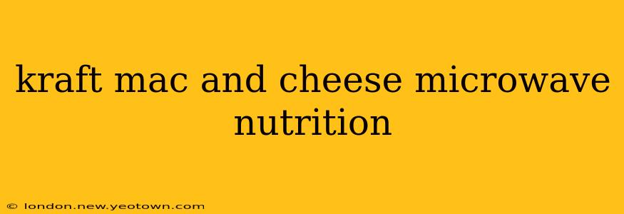 kraft mac and cheese microwave nutrition