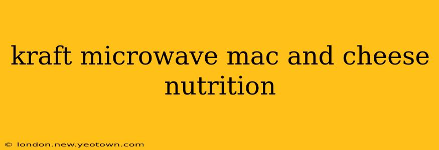 kraft microwave mac and cheese nutrition