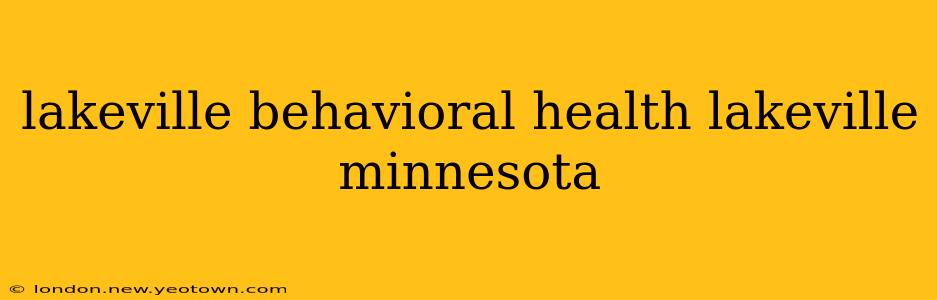lakeville behavioral health lakeville minnesota