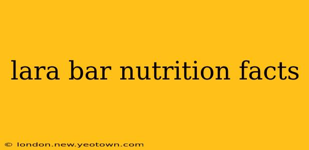 lara bar nutrition facts