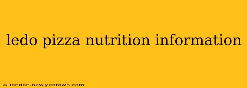ledo pizza nutrition information
