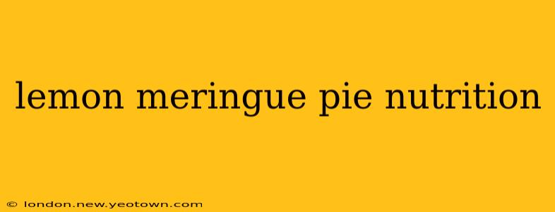 lemon meringue pie nutrition