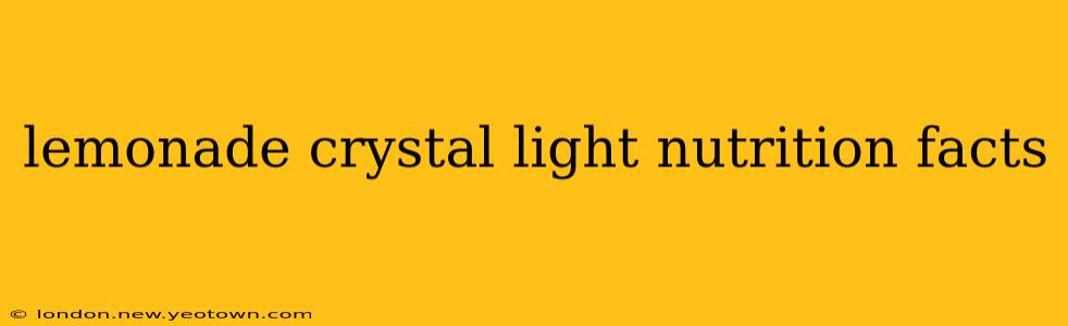 lemonade crystal light nutrition facts