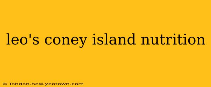 leo's coney island nutrition