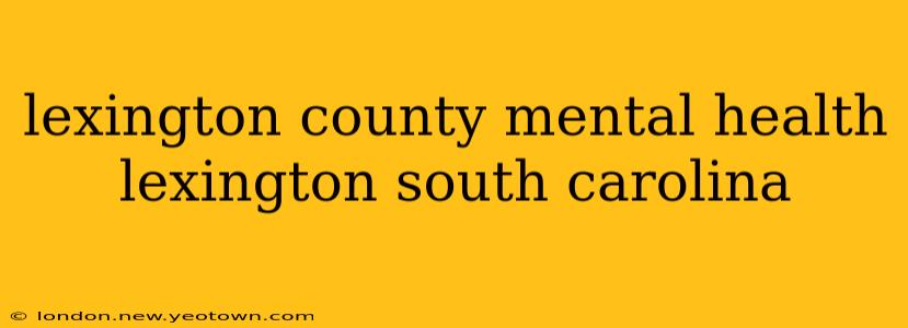 lexington county mental health lexington south carolina