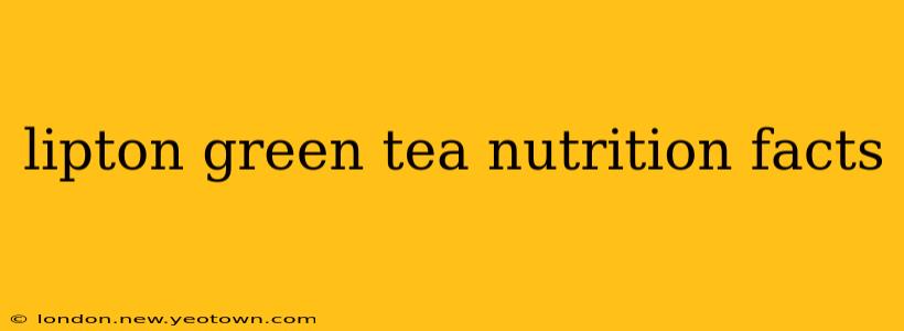 lipton green tea nutrition facts