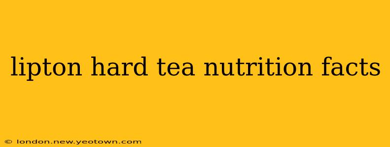 lipton hard tea nutrition facts