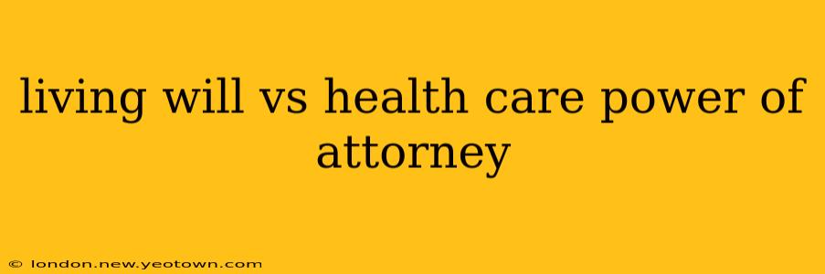 living will vs health care power of attorney
