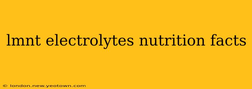 lmnt electrolytes nutrition facts