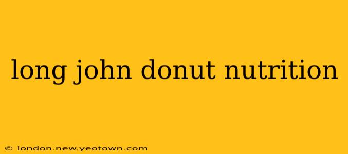 long john donut nutrition