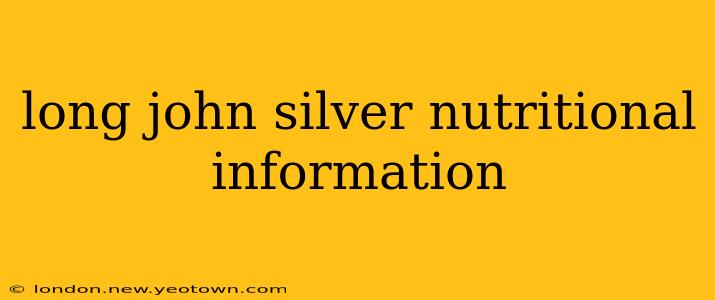 long john silver nutritional information