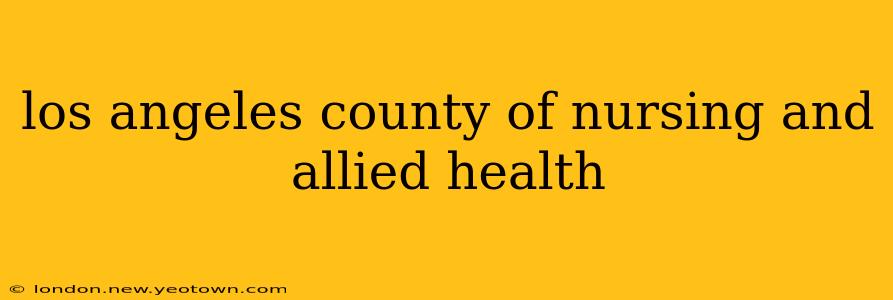 los angeles county of nursing and allied health