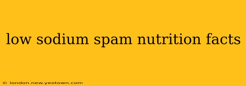 low sodium spam nutrition facts