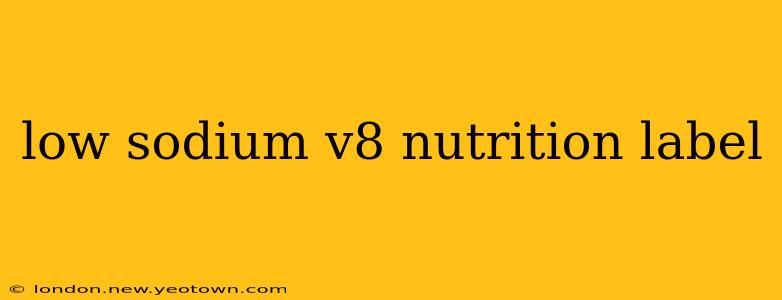 low sodium v8 nutrition label