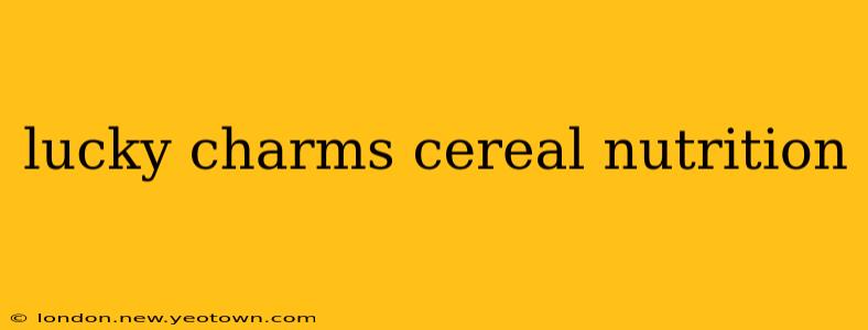 lucky charms cereal nutrition