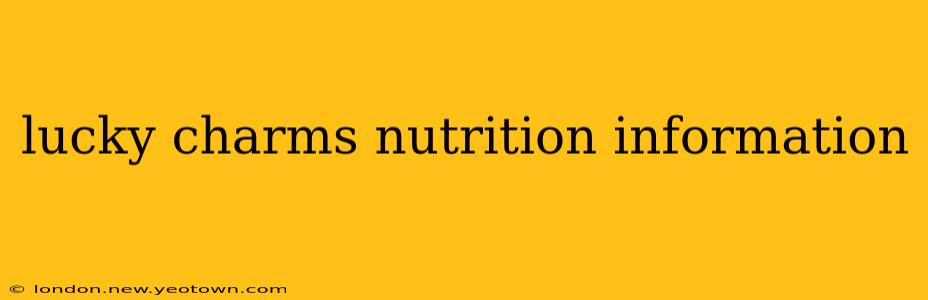 lucky charms nutrition information
