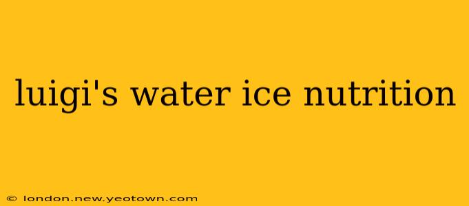 luigi's water ice nutrition