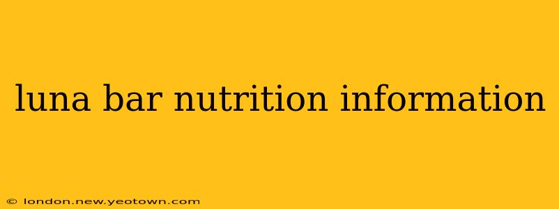 luna bar nutrition information