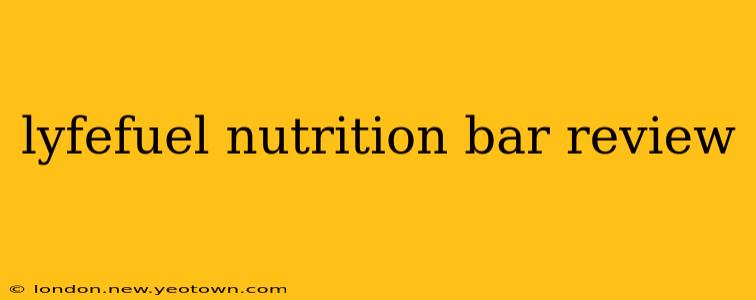 lyfefuel nutrition bar review