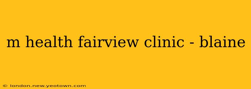 m health fairview clinic - blaine