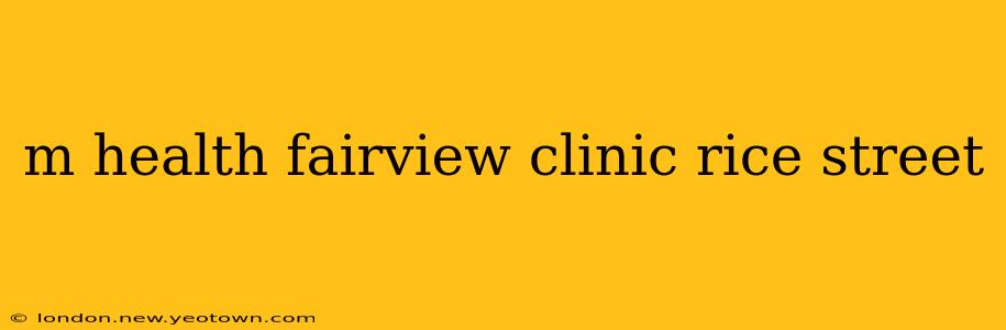 m health fairview clinic rice street