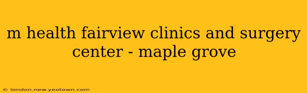 m health fairview clinics and surgery center - maple grove