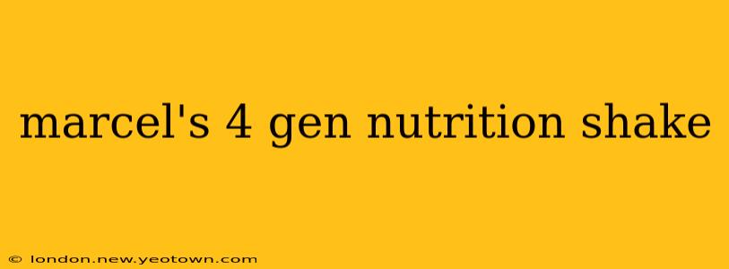 marcel's 4 gen nutrition shake