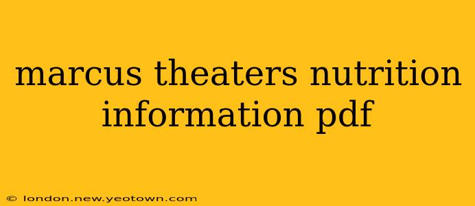marcus theaters nutrition information pdf