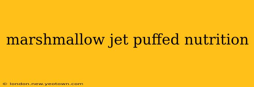 marshmallow jet puffed nutrition
