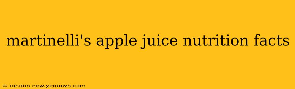 martinelli's apple juice nutrition facts