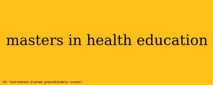 masters in health education