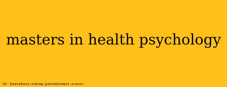 masters in health psychology