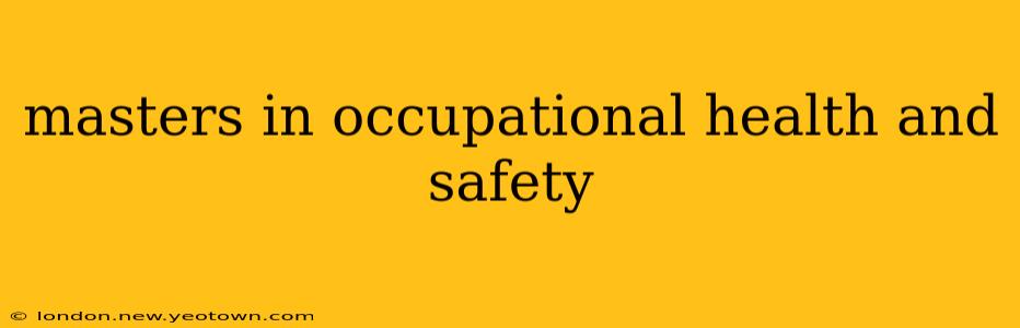 masters in occupational health and safety