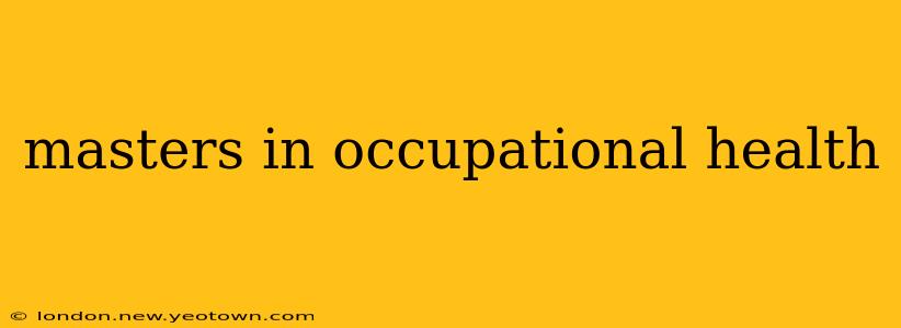 masters in occupational health