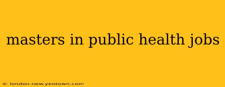 masters in public health jobs