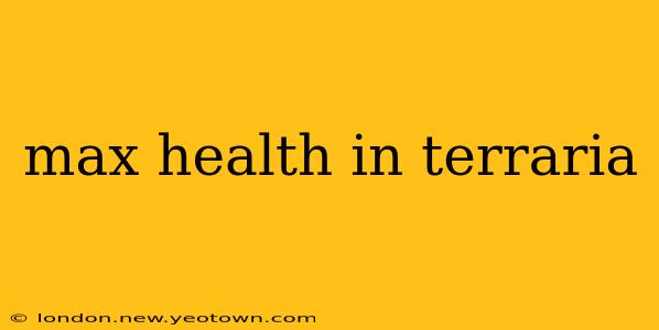 max health in terraria