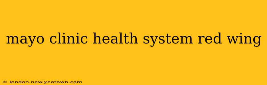 mayo clinic health system red wing