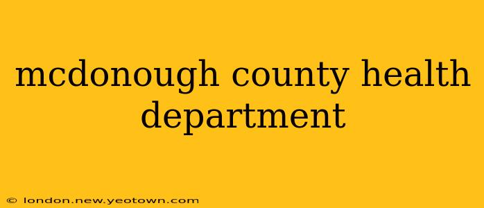 mcdonough county health department