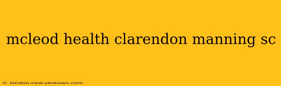 mcleod health clarendon manning sc