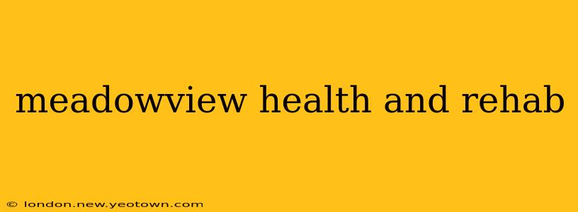 meadowview health and rehab