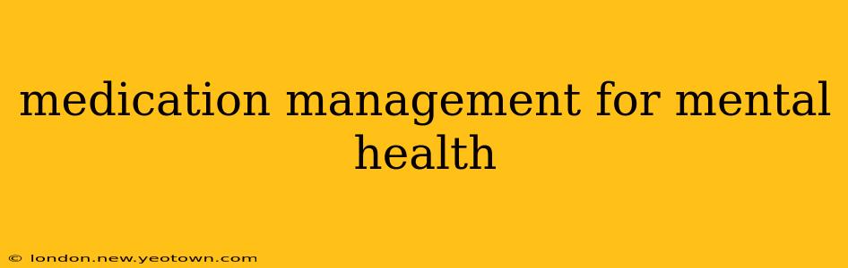 medication management for mental health