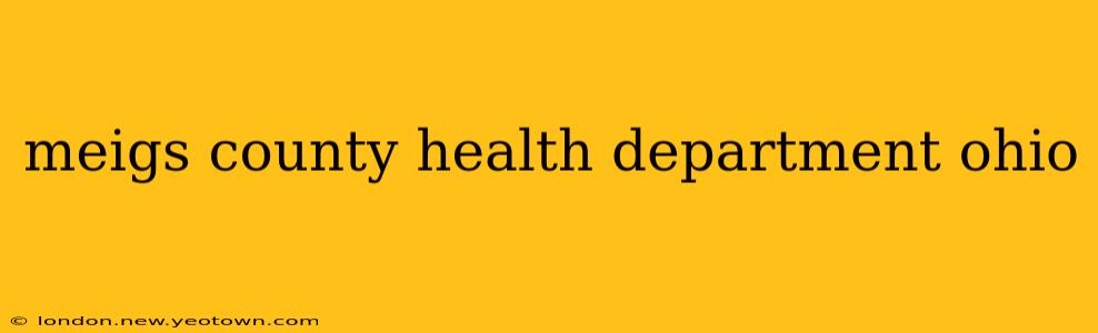 meigs county health department ohio